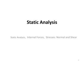 Static Analysis