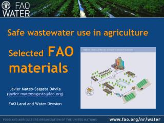 Safe wastewater use in agriculture