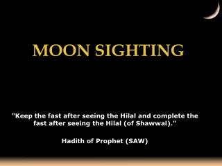 MOON SIGHTING