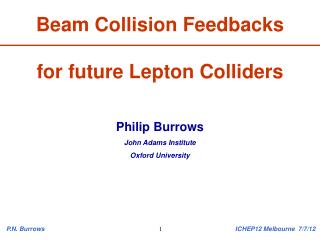 Beam Collision Feedbacks for future Lepton Colliders