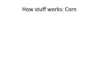 How stuff works: Corn