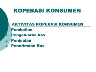 KOPERASI KONSUMEN