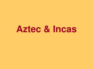 Aztec &amp; Incas