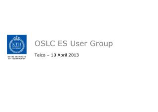 OSLC ES User Group