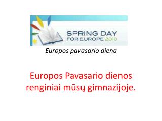 Europos pavasario diena