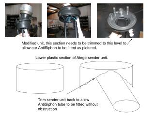 Lower plastic section of Atego sender unit.
