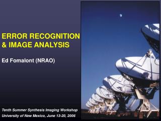 ERROR RECOGNITION &amp; IMAGE ANALYSIS