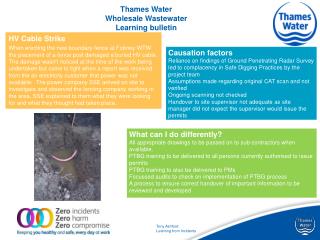 Thames Water Wholesale Wastewater Learning bulletin