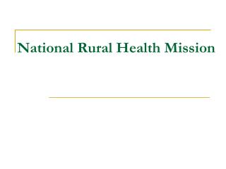 National Rural Health Mission