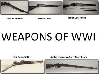WEAPONS OF WWI