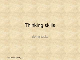 Thinking skills