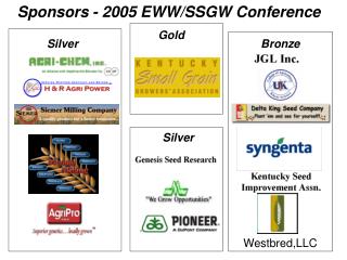 Sponsors - 2005 EWW/SSGW Conference