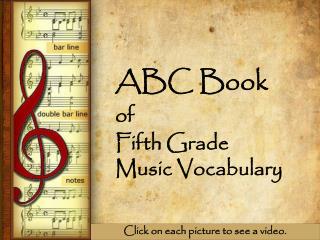 ABC Book of Fifth Grade Music Vocabulary
