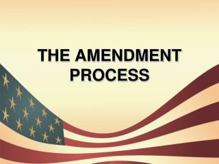 THE AMENDMENT PROCESS