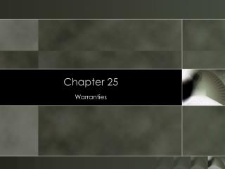 Chapter 25