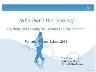 Who Own’s the Learning?