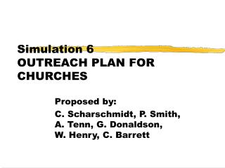 Simulation 6 OUTREACH PLAN FOR CHURCHES