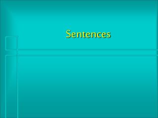 Sentences