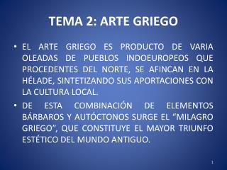 TEMA 2: ARTE GRIEGO