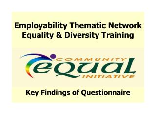 Employability Thematic Network Equality &amp; Diversity Training