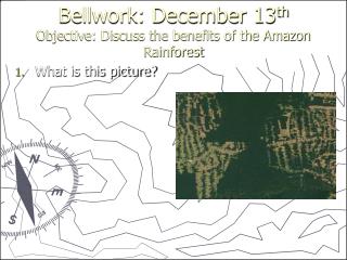 Bellwork: December 13 th Objective: Discuss the benefits of the Amazon Rainforest