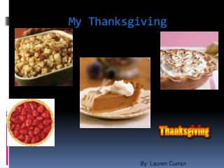 My Thanksgiving