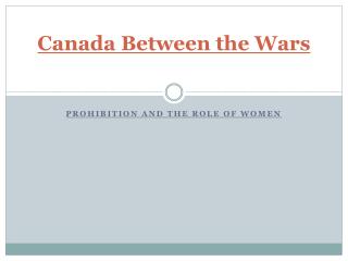 Canada Between the Wars
