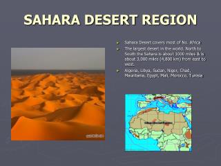 SAHARA DESERT REGION