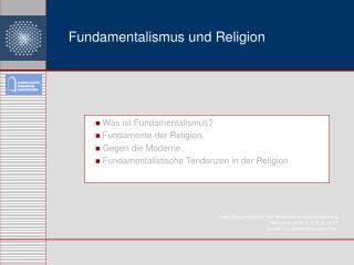 Fundamentalismus und Religion