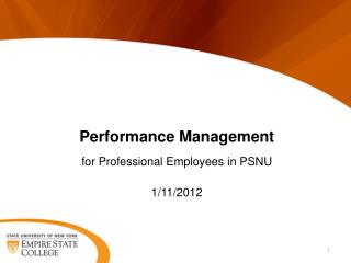 Performance Management