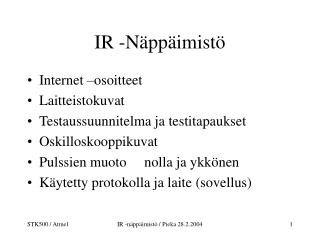 IR -Näppäimistö