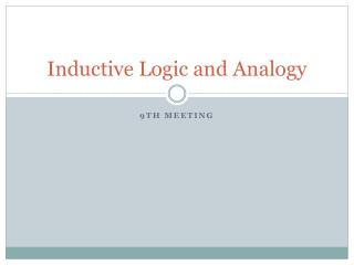 Inductive Logic and Analogy