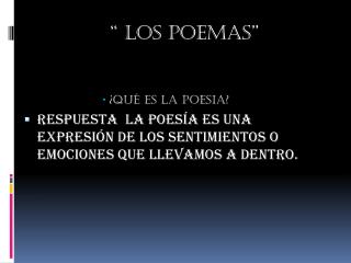 “ los poemas”