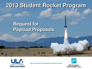 2013 Student Rocket Program
