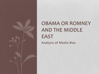 Obama or Romney and the Middle east