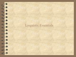 Linguistic Essentials