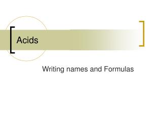 Acids