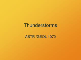 Thunderstorms