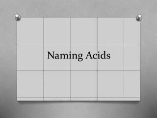 Naming Acids