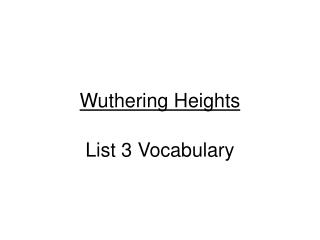 Wuthering Heights