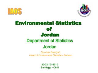 Environmental Statistics of Jordan