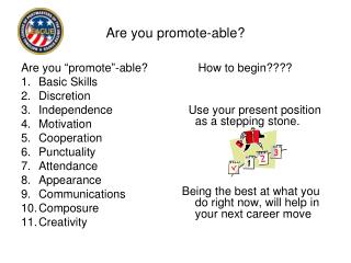 Are you promote-able?