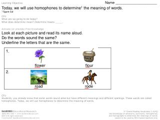 Learning Objective Name _____________________