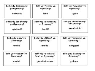 Beth ydy ‘ kickboxing ’ yn Gymraeg? cicbocsio