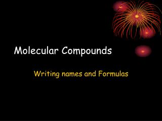 Molecular Compounds