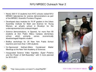 NEW YORK UNIVERSITY MRSEC