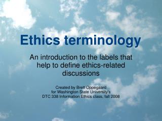 Ethics terminology