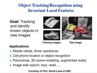Object Tracking/Recognition using Invariant Local Features