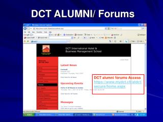 DCT ALUMNI/ Forums