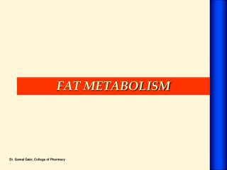 FAT METABOLISM